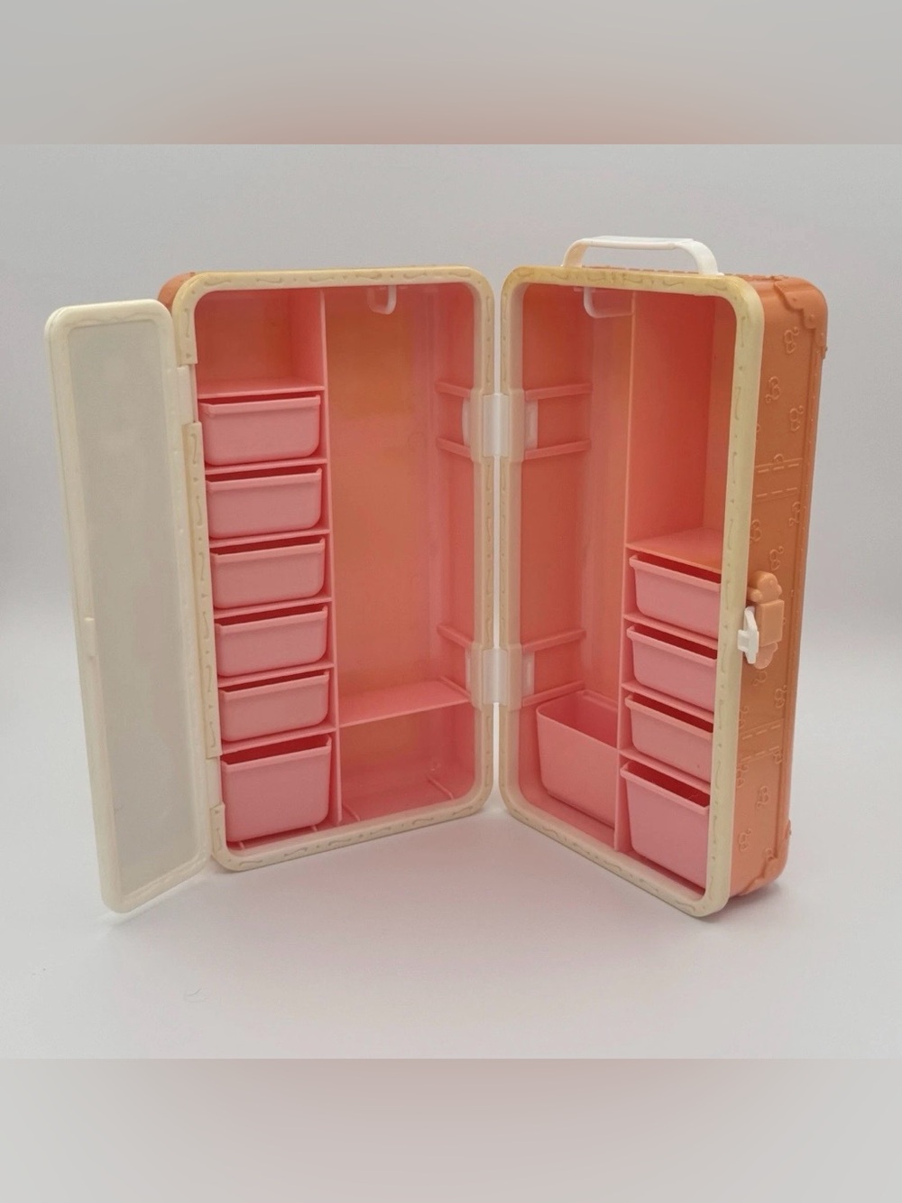 Vintage Barbie Wedding Day Fashion Trunk Case Closet - Pink - As Is